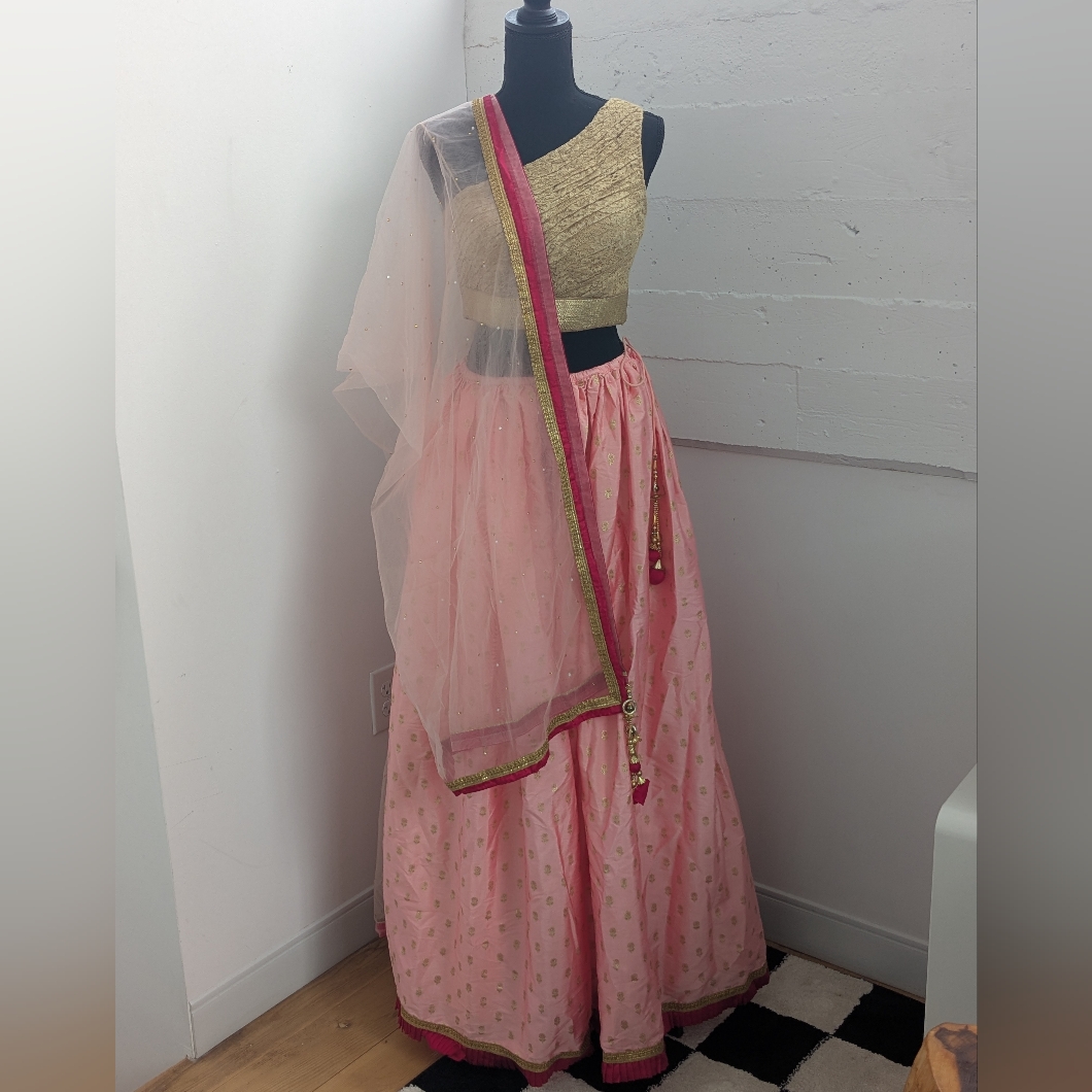 Lehenga Dupatta Set/Traditional Indian Skirt And Shawl